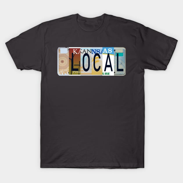 Kansas Local, License Plates T-Shirt by stermitkermit